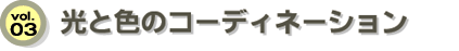 vol.03 光と色のコーディネーション