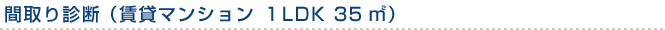 間取り診断 （賃貸マンション　１LDK　35m?）