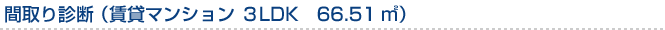 間取り診断（賃貸マンション　3LDK　66.51m?）